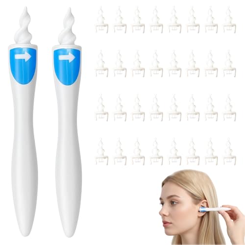 Ohrenschmalz Sauger, 360 Grad Spirale Ohrenschmalz Entferner Set, Ohrenreiniger Entferner, Ohrreiniger Mit Sanfter Silikon-Spitze, Ear Cleaner Für Ohren Reinigung