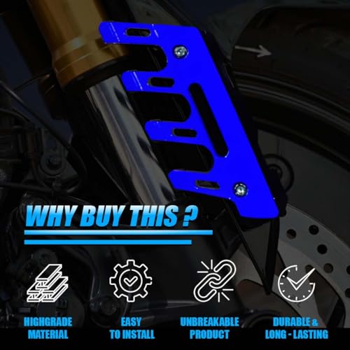 Image of ABS Shocker Protector | Front Fork Fender Protector | Universal Anti-Fall Slider Guard for All Bikes (Blue)