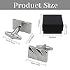 CIOUYAOS Cufflinks for Men, cuff links with box, personalised men's silver cufflink Gift for Wedding Business Shirt (silver) #1