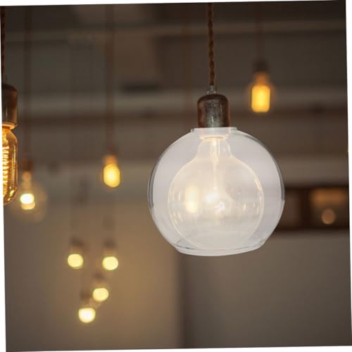 Image of Cabilock Double Hole Globe Glass Lamp Shade Pendant Light Cover Stylish Replacement for Home and Farmhouse Decor Easy Bulb Change