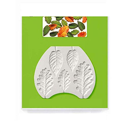 YK.Hapyshop Molde de silicona epoxi de resina de silicona, molde de hoja de árbol, molde de...