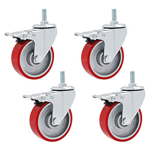 Chair Castors,Swivel Caster Wheels,4pcs Swivel Stem Furnitur...