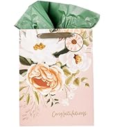 Christian Art Gifts Large Portrait Inspirational Gift Bag, Tag & Wrapping Tissue Paper Set for Wo...