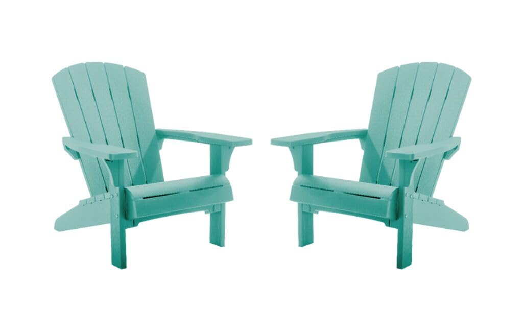 KETER Fauteuil de Jardin Adirondack - Lot de 2 - Bleu