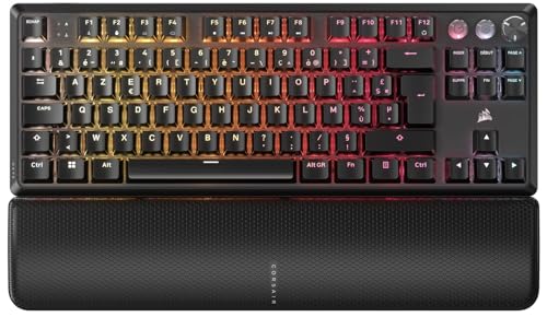CORSAIR K70 PRO TKL RGB Clavier de Jeu Filaire Magnétique-Mécanique – Interrupteurs Ajustables MGX Hyperdrive à Effet Hall Pré-Lubrifiés, SOCD et Déclenchement...
