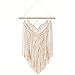 Sixyotie Macramé Tenture Murale,Decoration Maison Macrame Mural Tapisserie Murales Tapis Mural Tisses Main Interieur Exterieur Decoration Boheme Mariage Salon Chambre (White-vlong)