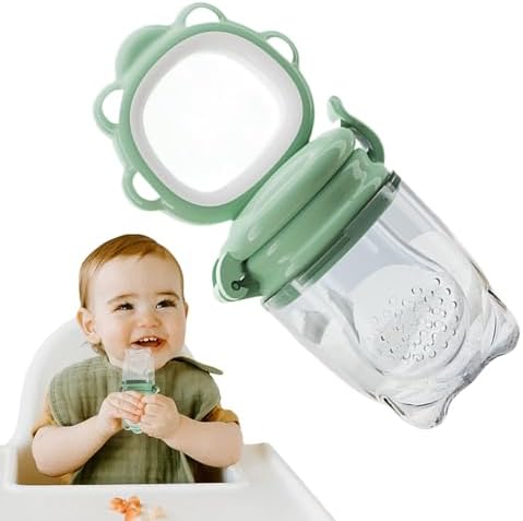 Silikon Bebek Besleyici,Yumuşak Besleme ve Çiğneme Oyuncakları - Diş Kaşıyıcı Besleyici,Erkek Kız Çocuklar Doğum Sonrası Anne Uyurken Yemek Yerken Duş Alırken Seyahat Ederken İçin - Görsel 6