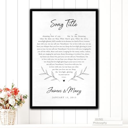 Pretty Perfect Studio Custom Music Lyrics Song Prints Art for