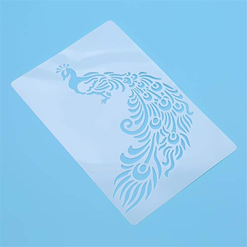 Beiswin, stencil con motivo a pavone, fai da te