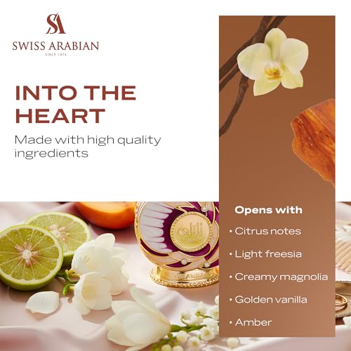 Swiss Arabian Yulali Concentrated Perfume Oil, 15ml, Premium Quality Perfume Oil, Men and Women’s Fragrance, Citrus, Floral, Fruity, Luxurious Blend Perfumes for Women​ and Men