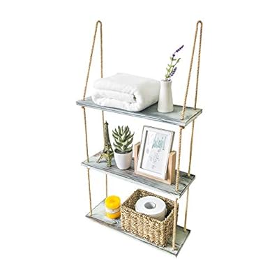 ASLINY Rustic Floating Shelves Wall Mounted, Hanging Shelves for Wall, Wall Shelves for Bedroom Living Room Kitchen… 410SPQ7PiML. SS400