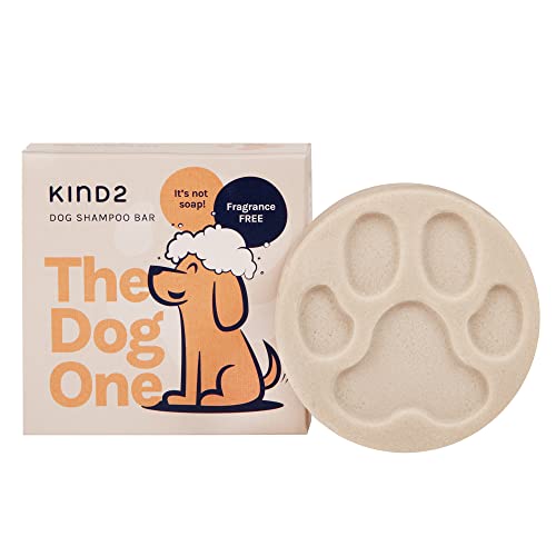 KIND2 Fragrance Free Dog Shampoo Bar, Hypoallergenic Dog Shampoo Sensitive Skin, Sulphate Free