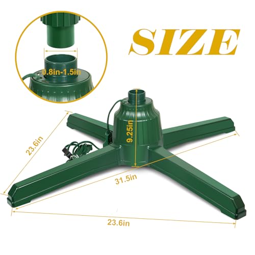 Qwmsnuv 00014 Rotating Christmas Tree Stand For 9 Ft Artificial Christmas Tree Remote Control 360° Spinning Christmas Tree Stand thumb #3