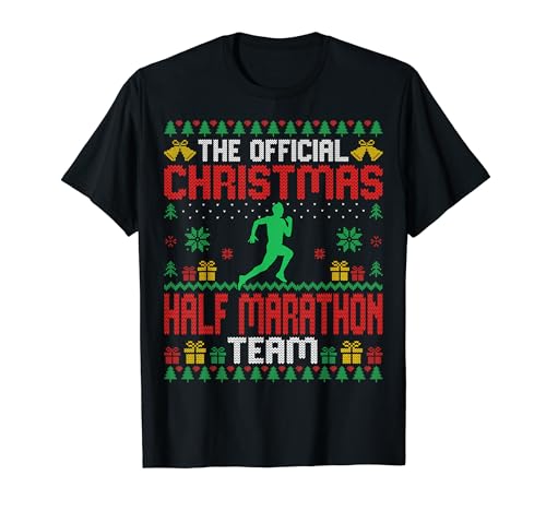 Funny Christmas Half Marathon Team - Half Marathon Runner t-shirt, Preto, S