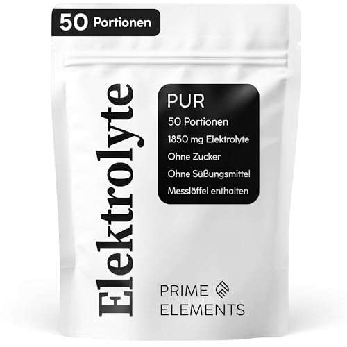 Elektrolyte Pur ohne Zucker und Süßungsmittel | 50 Portionen mit je 1850 MG | Elektrolyte Pulver für Sportler bei Flüssigkeitsverlust | 240g