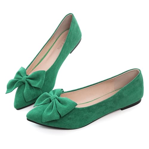 Image of Dear Time Women's Ballet Flats Dress Ballet Shoes Slip on for Office Work Comfortable Shoes