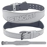 BEINGFIT トレーニングベルト - パワーベルト 筋トレ用 | 高耐久・ユニークデザイン 筋トレ ベルト - 4色展開、3サイズ リフティングベルト 腹圧ベルト トレーニングギア スクワット デッドリフト ベンチプレス (シルバー, M)