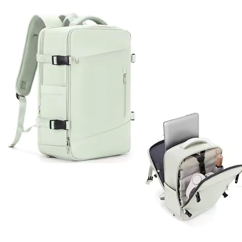 the purple tree CloudPop Travel Backpack for Men & Women, 25L Waterproof Carry on Luggage Laptop Bag, USB Charging, Shoe Compartment, Anti-Theft, Multi-Pocket, Travel Laptop Backpack (Green)-picture-26