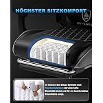 GTPLAYER Gaming Stuhl, Gamer Stuhl, Ergonomischer Bürostuhl mit mit Fußstütze verstellbare Lenden und Kopfkissen, Gaming Chair Gepolstert, Gaming Sessel 150 kg Belastbarkeit grau – Bild 5