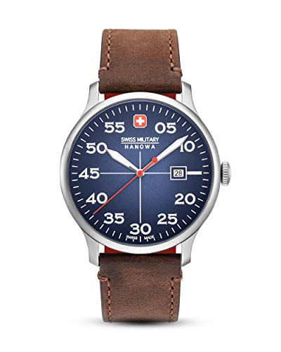 Swiss Military Reloj Analógico para Hombre de Cuarzo con Correa en Cuero 06-4326.04.003
