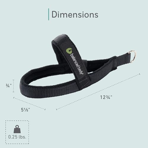 balanced body y loops pilates footstraps with d rings comfortable accessories for pilates equipment workout equipment for home gym or studio use 1 pair