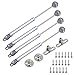 4 piezas Pistones a Gas Muebles Cocina Pistones Hidraulicos Muebles Cocina Amortiguador Bisagra para Puertas Ventanas Armario con Tornillos (150N / 15kg 270mm)