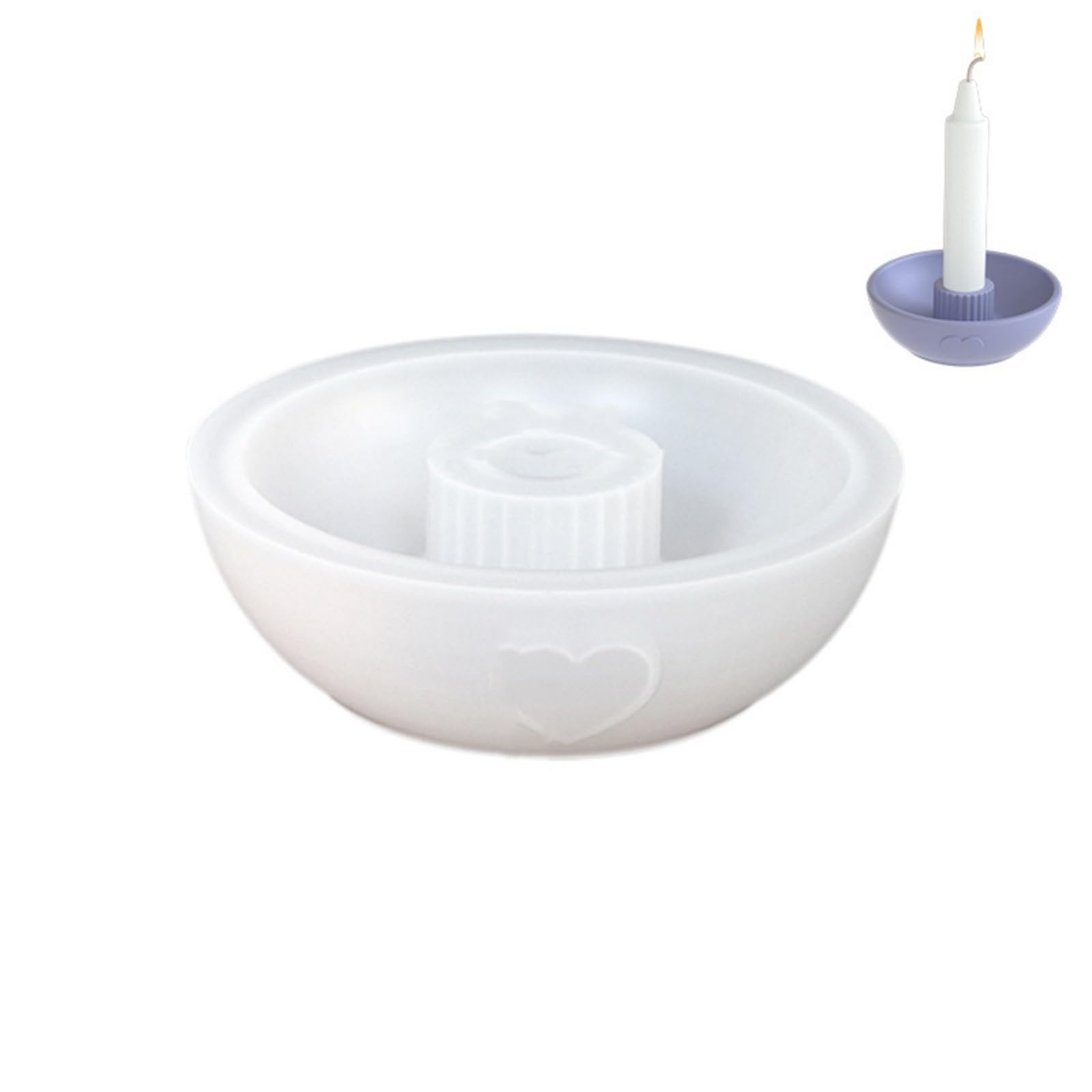 Maxtonser Bowl Shape Silicone Candlestick for Epoxy Resin Pillar Candle Stand Tealight Holder Storage Bowl Home Decoration