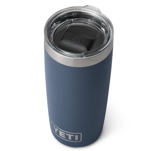 YETI Rambler Tumbler, Vacuum Insulated Stainless Steel Tumbler with Magslider Lid, Navy, 10 oz (296 ml)