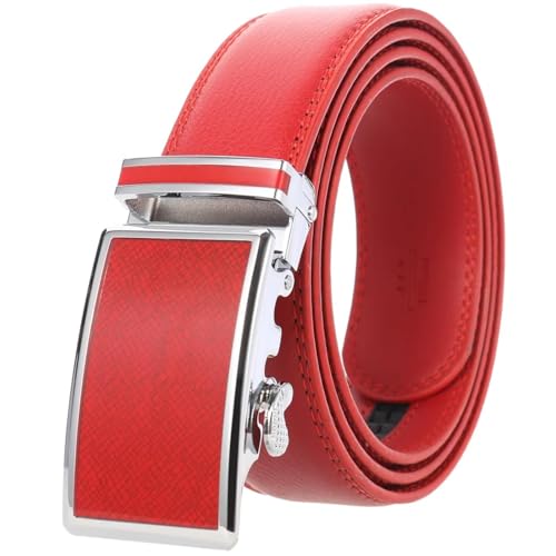 Genuine Leather Men's Belt Fashion Luxury Alloy Automatic Buckle Business Casual