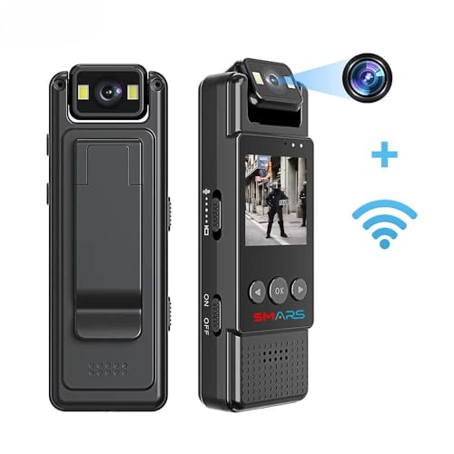 Image of smars Wi-Fi Pocket Body Camera | 4k 1080P Full HD Rotatable Lens | Color Night Vision | Audio & Video Chest Wearable Recorder