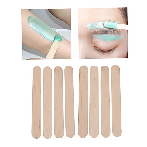 PartyKindom 50Pcs Wax Applicator Sticks for Hair Removal and Waxing Wooden Spatula Tongue Depressors Safe Durable Skincare Applicator for Salon and Home Use