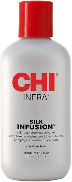 CHI Infra Silk Infusion, Leave-In Reconstructing Treatment To Strengthen & Protect All Hair Types, Alcohol-Free, 6 Oz