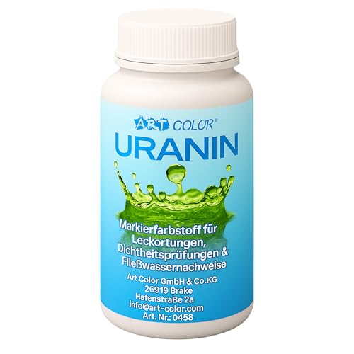 Art Color Uranin 125g Markierungsfarbstoff - Wasserfärbemittel zur Leckortung Dichtheitsprüfung Strömungsverfolgung u.v.m. - Fluoreszenzfarbstoff im Vorteilspack