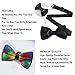 WUXEKZO Men's Boys Pre-Tied Bow Tie for Party, Festivals, Graduation, Fashion Colorful Watercolor Cloud Creative Cravat Necktie