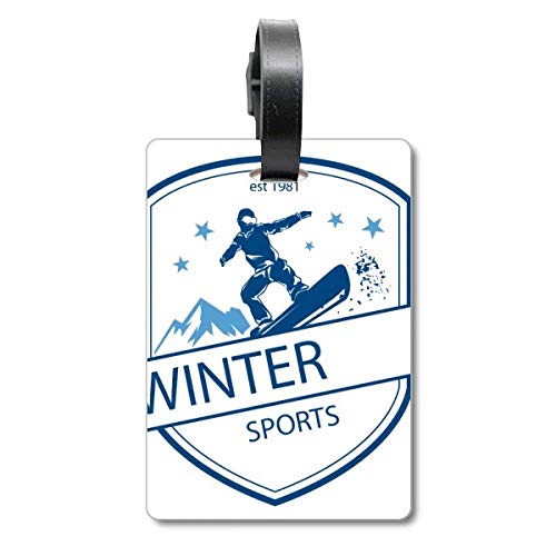Étiquette de valise pour sports d'hiver imperméable avec attache solide
