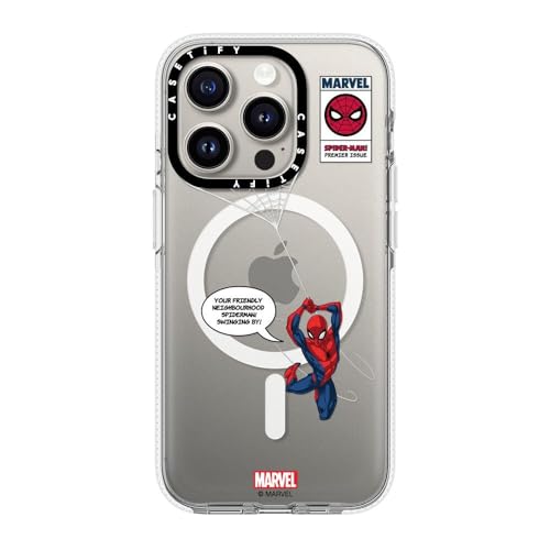 Coque transparente iPhone 15 Pro compatible MagSafe Spider-Man CASETiFY