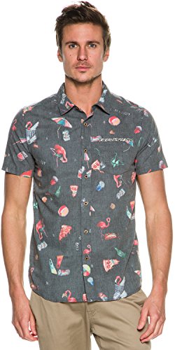 Volcom Men's Club Destroy Short Sleeve Woven Shirt