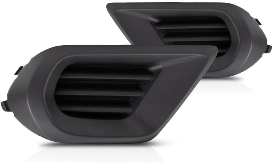 For Subaru Forester Fog Light Cover 2014 2015 2016 Driver and Passenger Side Pair/Set | Grille Bezel | Textured Black | 2.5L Engine | SU1038104, SU1039104 | 57731SG050, 57731SG040
