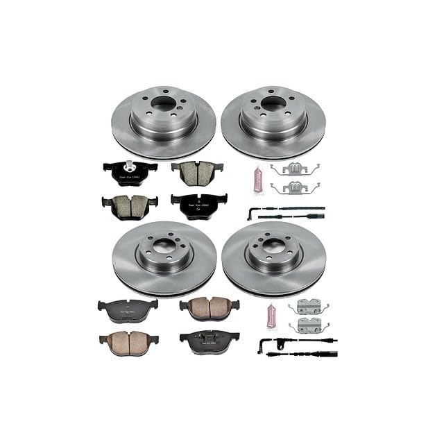 Image of PowerStop Front and Rear Brake Kit for BMW X5 2007-10 - Z17 Ceramic Brake Pads & Disc Rotors Replacement, KOE6063