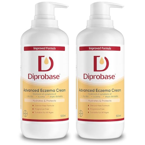 Diprobase Advanced New Formula for Eczema Prone Skin for Red Inflamed or Damaged Skin Cream 500 g (Pack of 2)