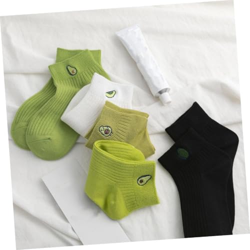 Calcetines Tobilleros Mujer cómodos de algodón con bordado creativo y corte bajo 2
