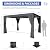 SUNSITT Outdoor Louvered Pergola 10' × 13' Aluminum Pergola with Adjustable Rainproof Roof & Hidden Drainage System, Patio pergola w/Waterproof Curtains and Nets for Deck Porch Garden, Drak Grey