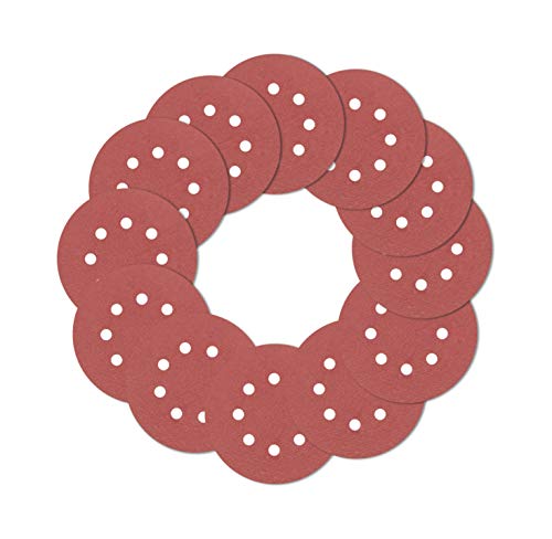 120PCS dischi abrasivi Pads, gancio e anello 40 60 80 100 120 150 180 240 320 400 600 800 grane 8-holes assortiti di carta abrasiva per levigatrice orbitale
