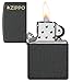 Zippo Classic Black Crackle Logo Pocket Lighter