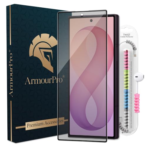 Image of ArmourPro Anti Glare Matte Tempered Glass for Samsung Galaxy Z Fold 8 Ultra, Anti Fingerprint Screen Protector, 9H Scratch Resistant, Smooth Touch, Easy Installation Kit with Cable Protector
