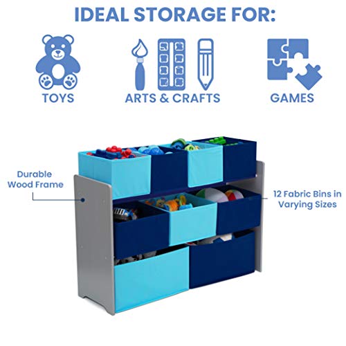 image for Delta Children Deluxe Multi-Bin Toy Organizer with Storage Bins - Gree