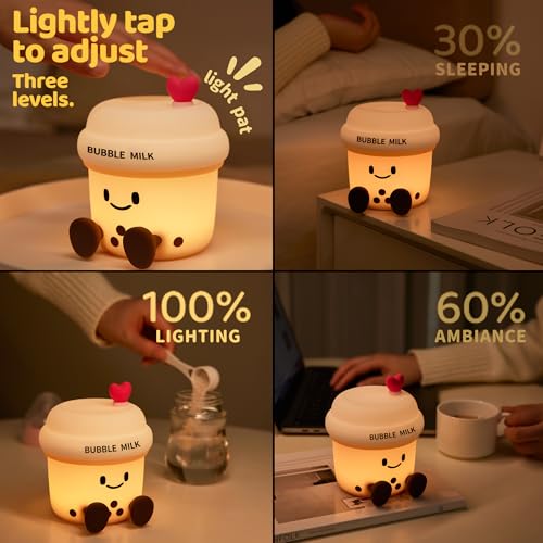 Lámpara de mesa de noche burbuja de silicona dimmable miniatura 6