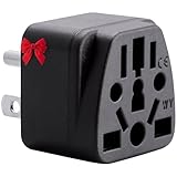Unidapt US Travel Plug Adapter, EU,AU,UK,NZ,CN to USA (Type B), Grounded 3 Prong USA Wall Plug, EU to US Travel Adaptor Pin Converter, Power Outlet Charger (1-Pack)