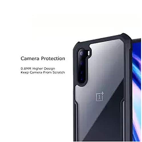 Image of A rtistque Clear Back Cover Case for OnePlus Nord Hybrid Transparent Shockproof Armor - Black