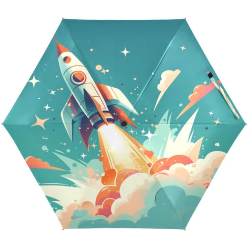 Parapluie pliable fusée dynamique anti-UV pour voyage et plage enfant
